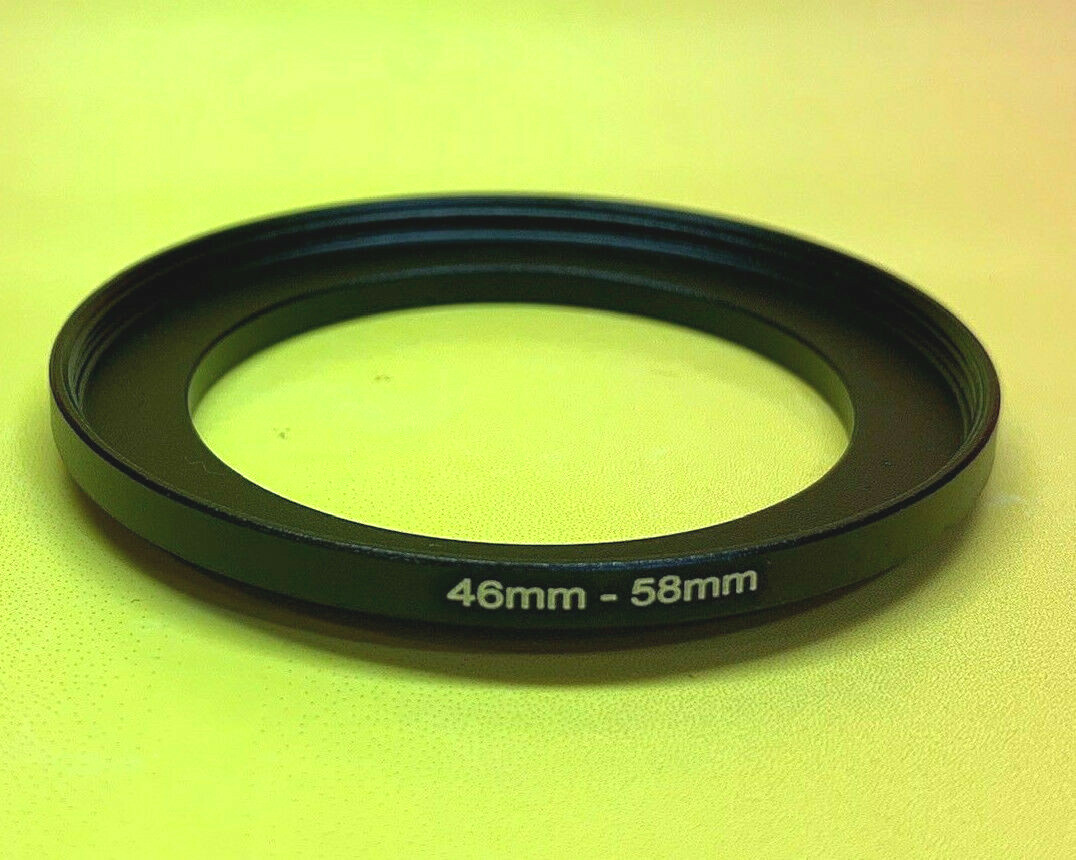 1(ONE) ADAPTER- FILTER RING 46mm to 58mm 46-58mm Step Up 46-58 BLACK METAL