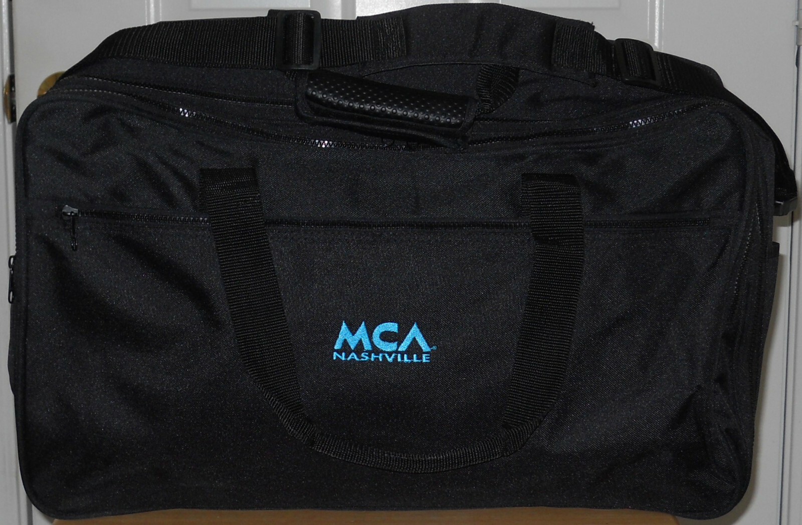 MCA Nashville Records Logo on Black Nylon Carry-on Messenger Laptop Bag GEM 8511