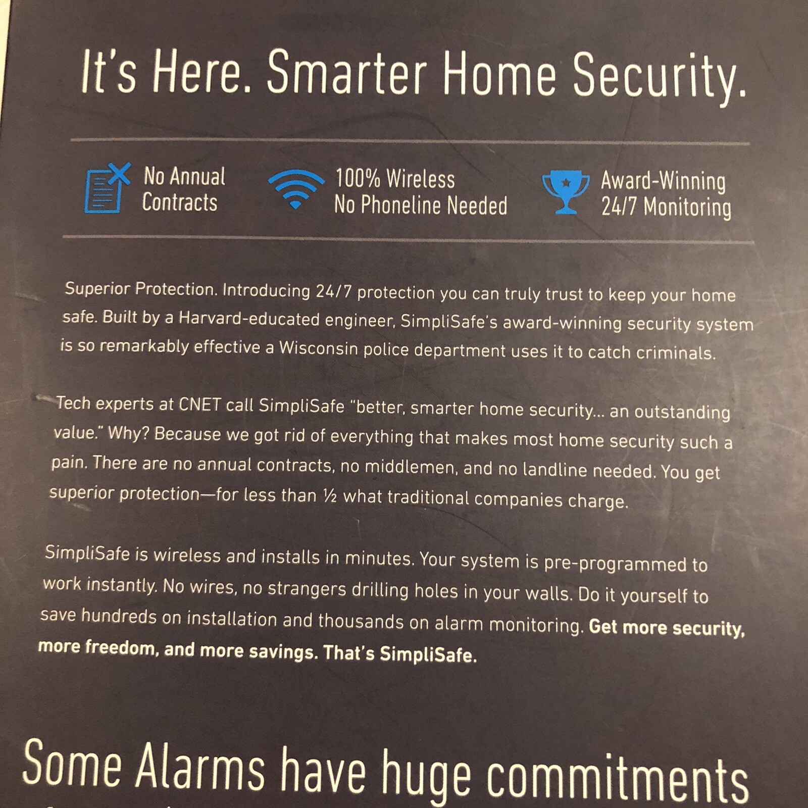 SimpliSafe Home Security System 7 Piece Original White Open Box