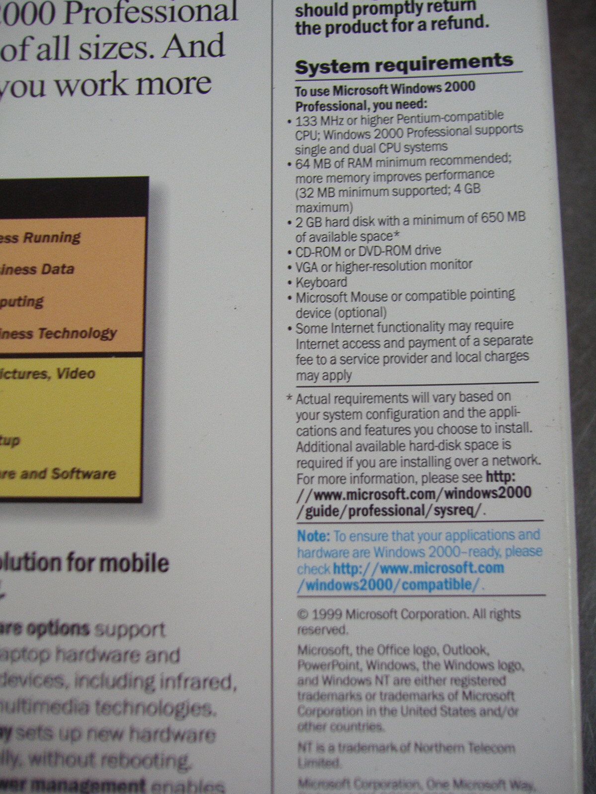 MICROSOFT WINDOWS 2000 PROFESSIONAL FULL OPERATING SYSTEM MS WIN PRO=NEW BOX=