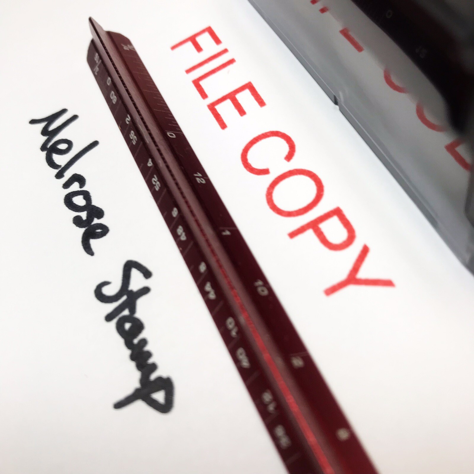 File Copy Rubber Stamp Red Ink Self Inking Ideal 4913