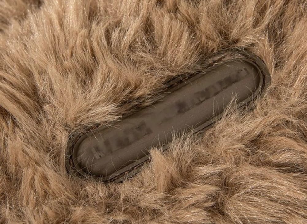 Y2K Beanie Hat for Women Cute Fuzzy Bear Ear Beanie Hat Furry Slouchy Faux Fu...