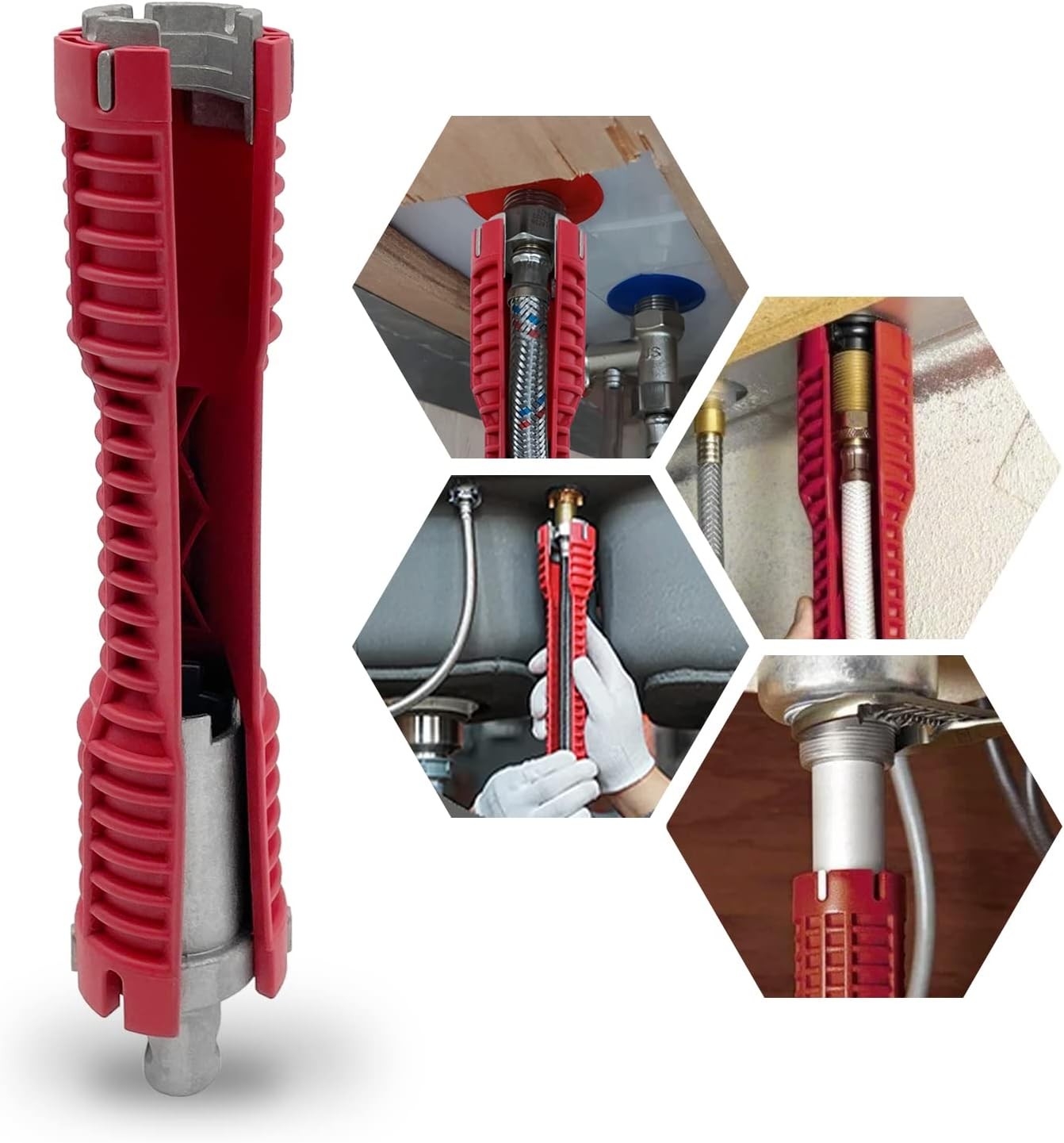 Basin Wrench, Faucet and Sink Installer Tool Multifunctional Plumbing Tool