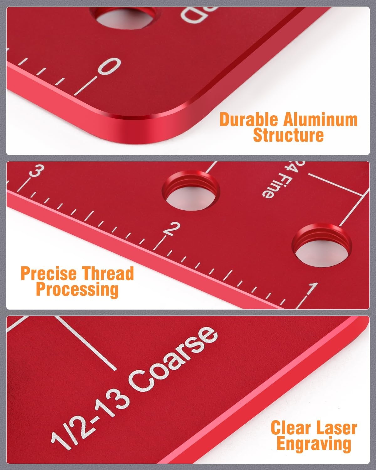 Thread Checker, Nut and Bolt Thread Checker with 19 Standard and 16 Metric Sizes