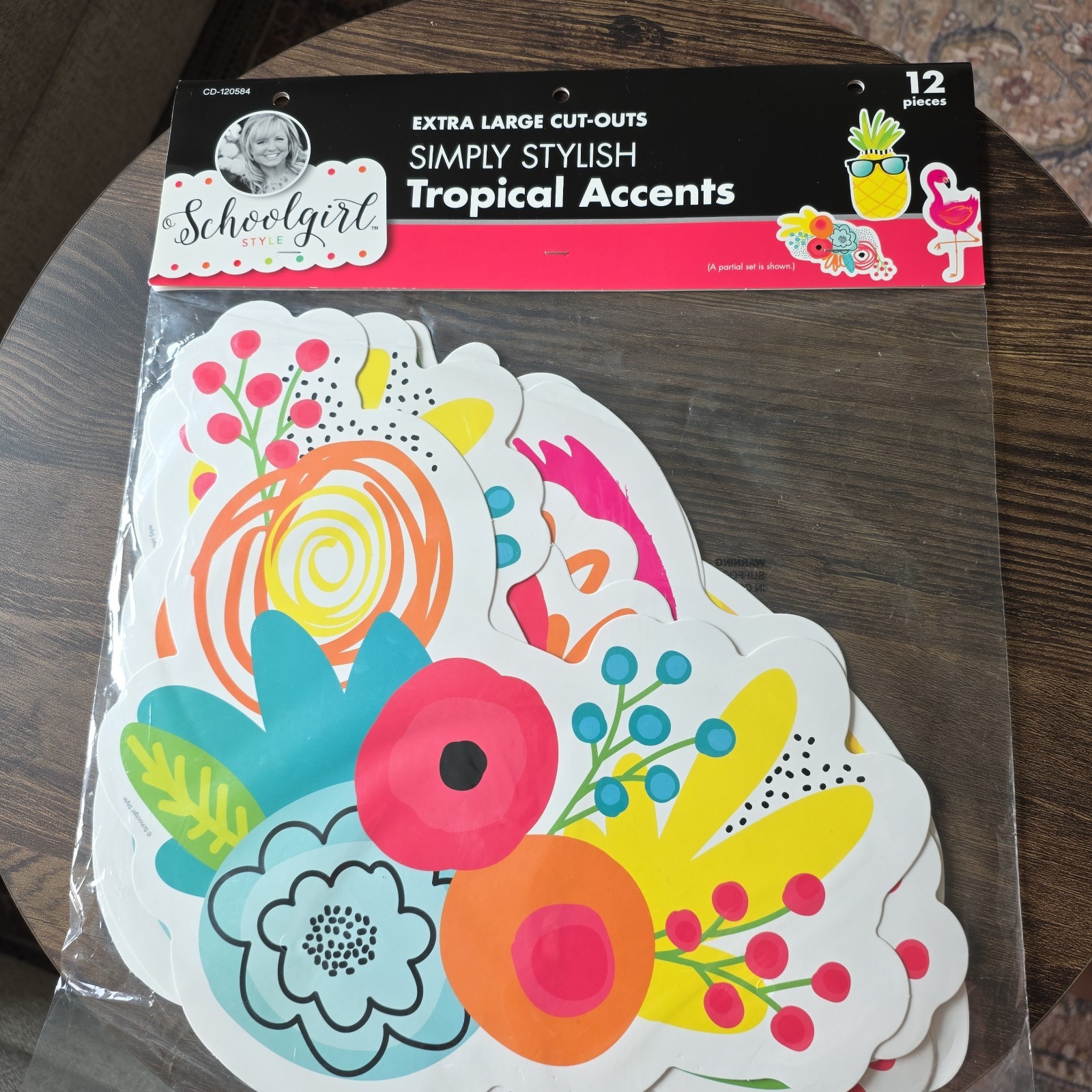 Schoolgirl Style Simply Stylish Ex-large Tropical Accents, Pineapple, Flamingo