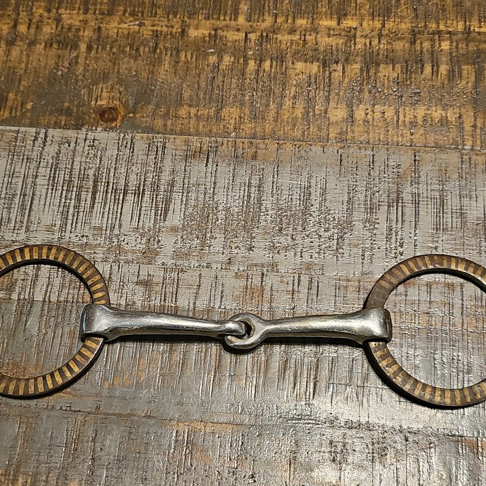 Handmade Copper Inlaid O Ring Snaffle Bit