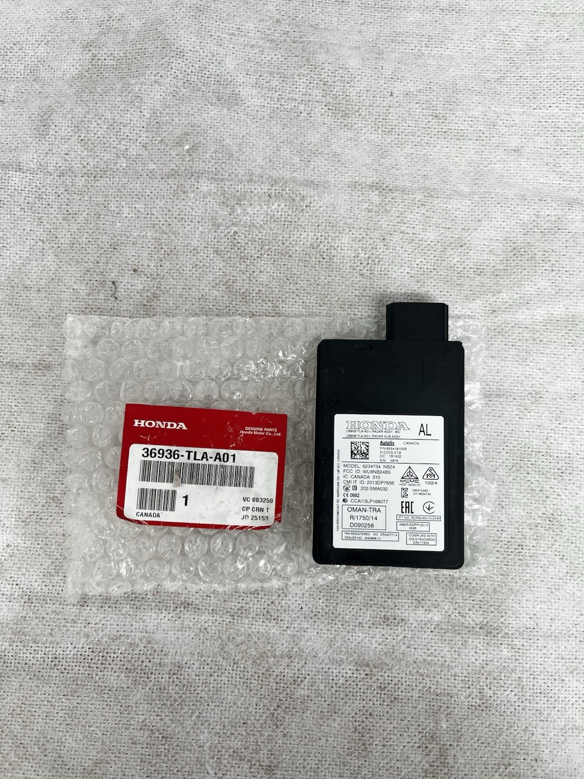 * OEM Part No 36936-TLA-A01 * Genuine Honda - Radar Sub-Assy., L.