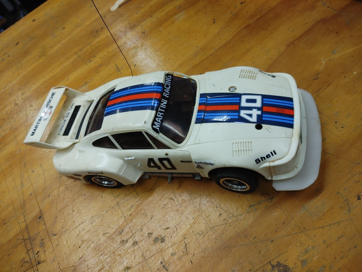 Sanwa Porsche 935 Turbo Martini 1/12 Vintage RC CAR FOR PARTS OR REBUILD ONLY