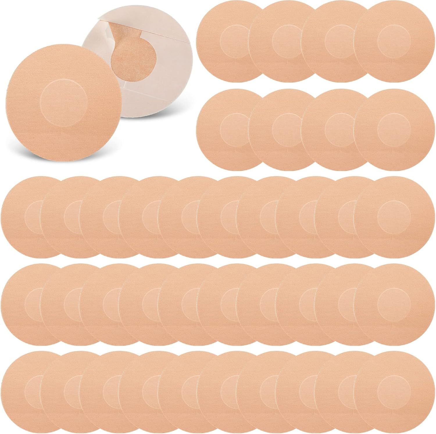 100 Pcs Adhesive Patch Sensor Covers CGM Sensor Patches Waterproof and Sweatproo