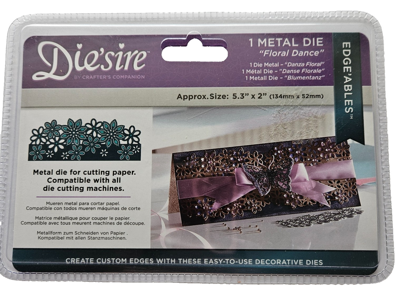 Die'sire Floral Dance Metal Die 5.3" x 2"
