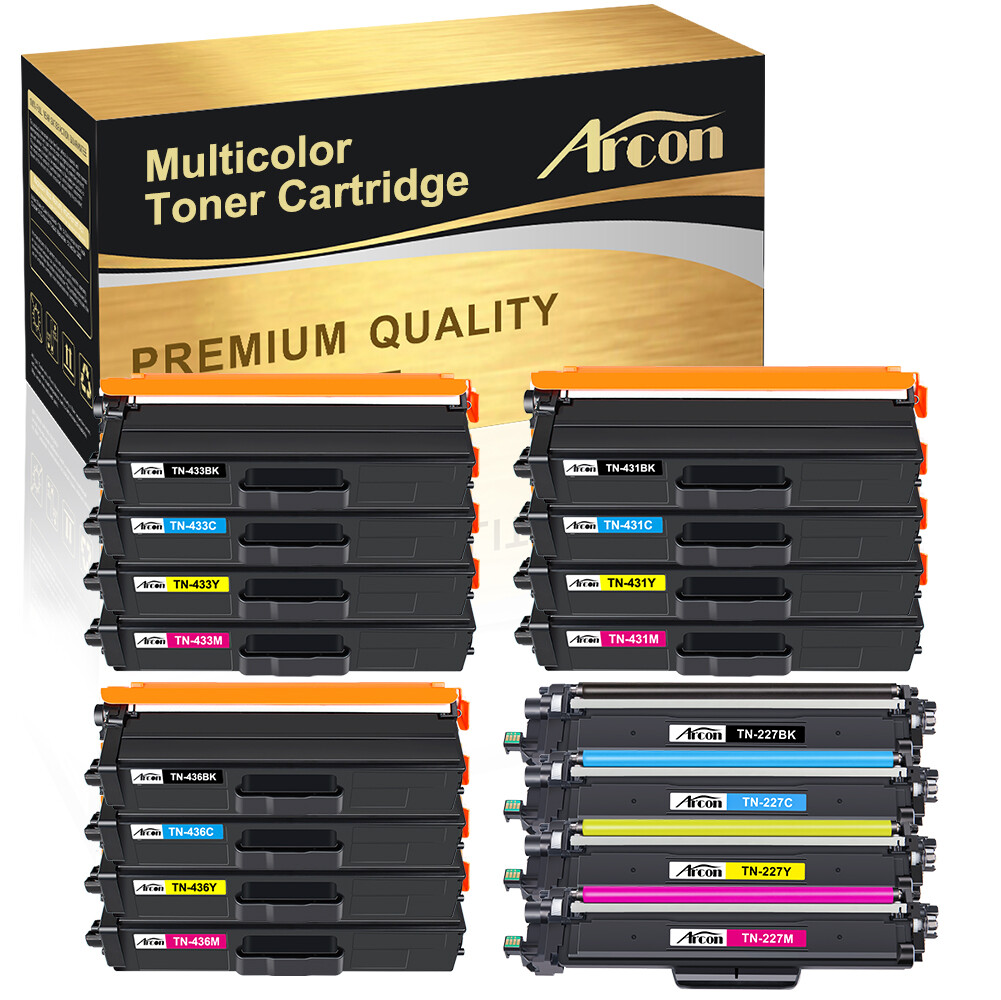 Laser Toner Cartridge for Brother TN-227 TN-433 TN-436 TN-431 Color Premium Lot