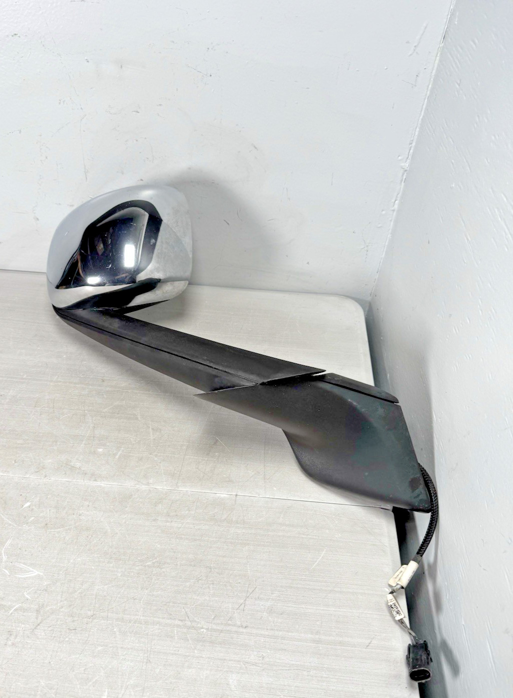 2023 Freightliner A22-77791-002 Hood Mounted Left Hand Heated Mirror AUX Chrome