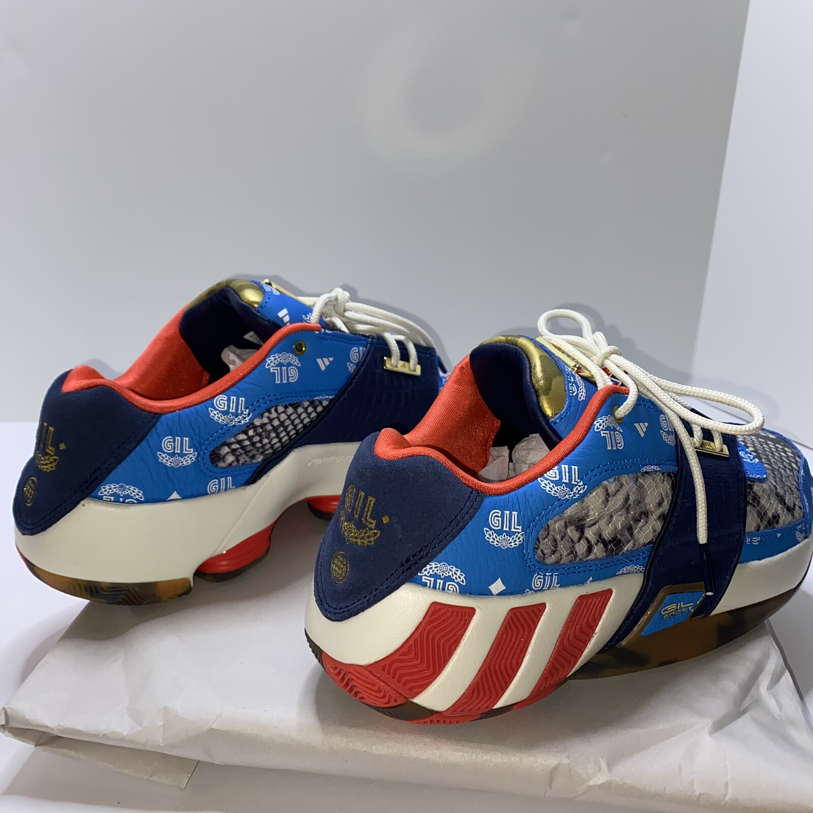 Adidas Agent Gil Restomod Athletic Shoes Snake Skin Multicolor GY6483 Men’s 8.5