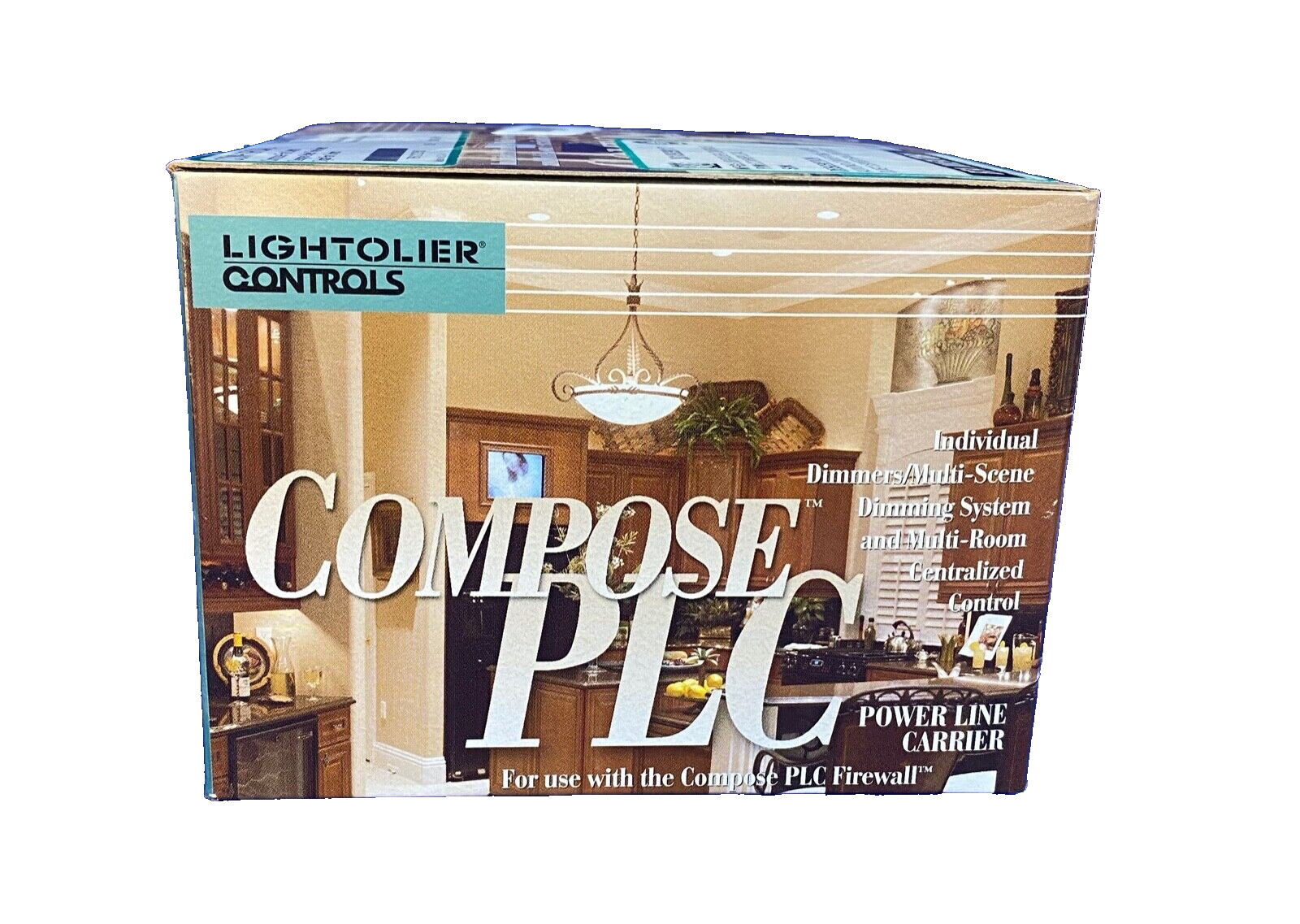 LIGHTOLIER Controls CCWHISPLC, Wht, Compose Fan Control Switch, 3 Spds-Pre Owned