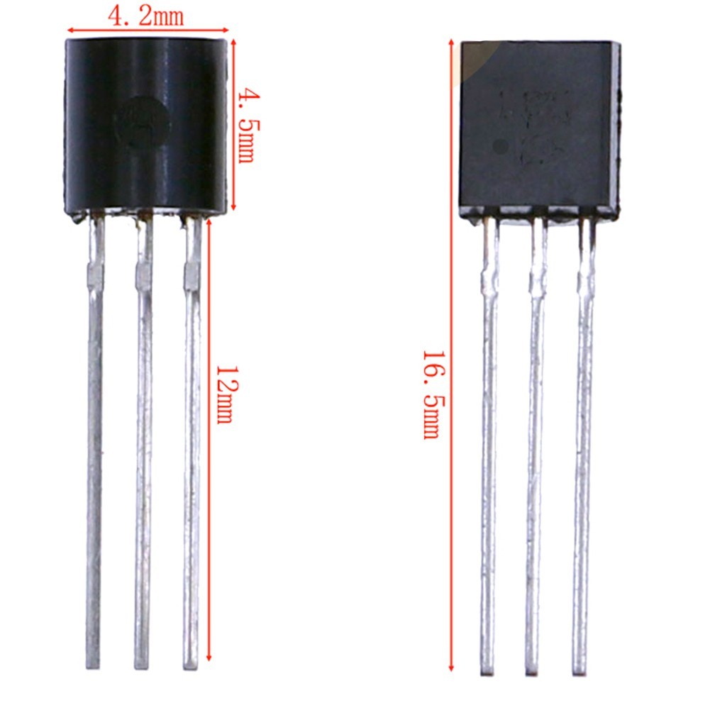 200PCS TO92 Transistors 10 Different Types 20PCS Each for Electronics DIY Work