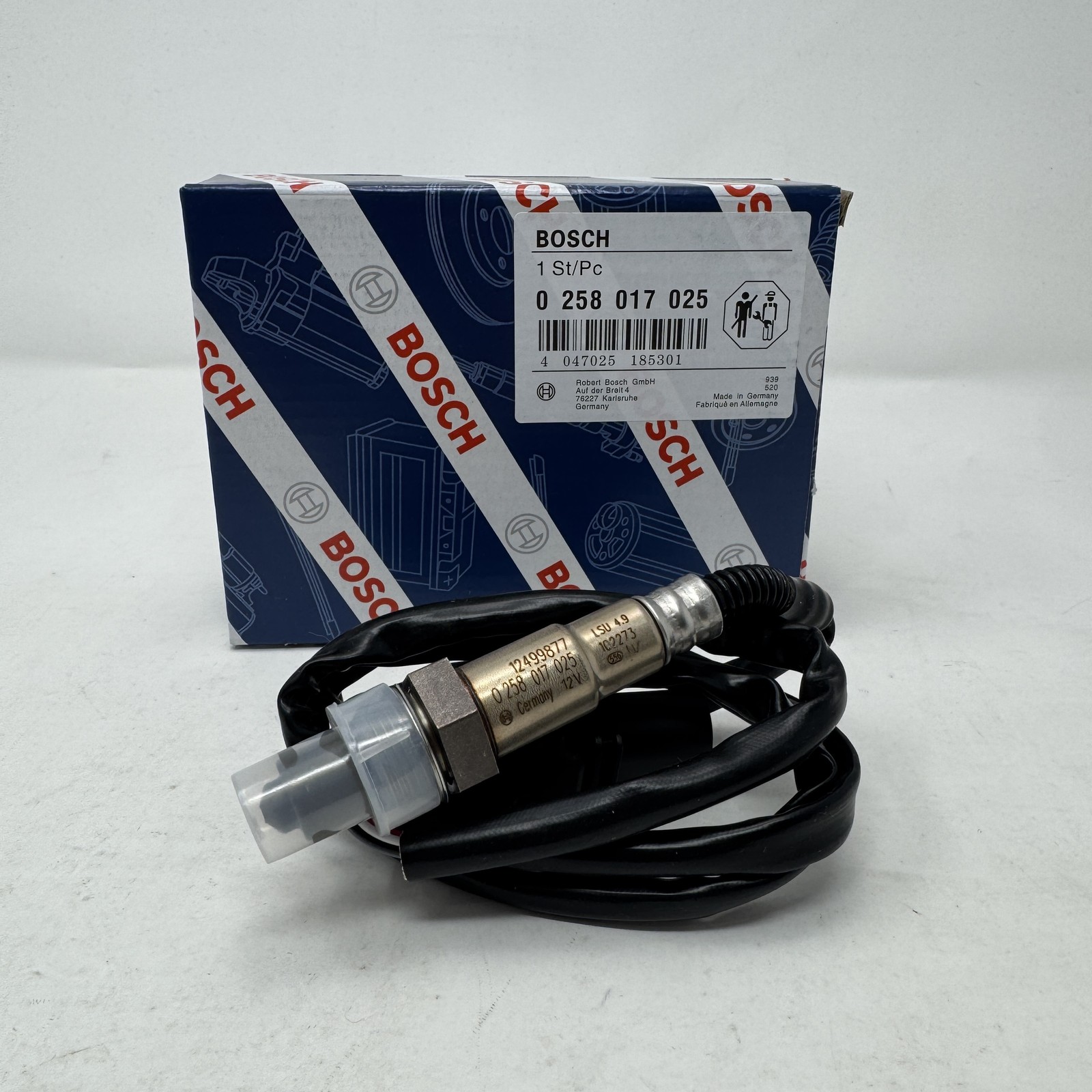 New Bosch Oxygen O2 Lambda Sensor 0 258 017 025 Made in Germany Heavy Equipment