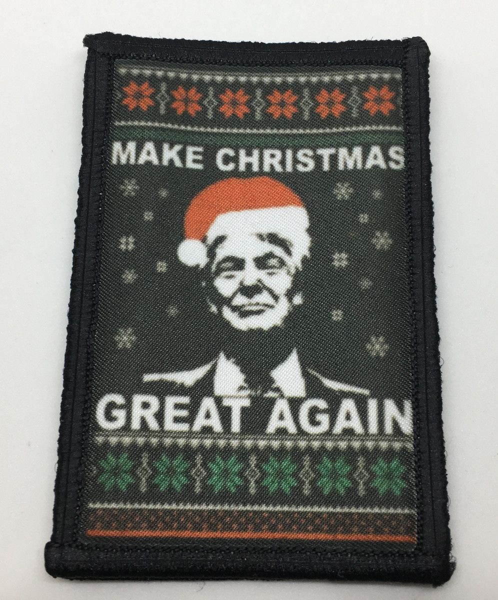Trump Make Christmas Great Again Morale Patch Funny Tactical ARMY Military USA