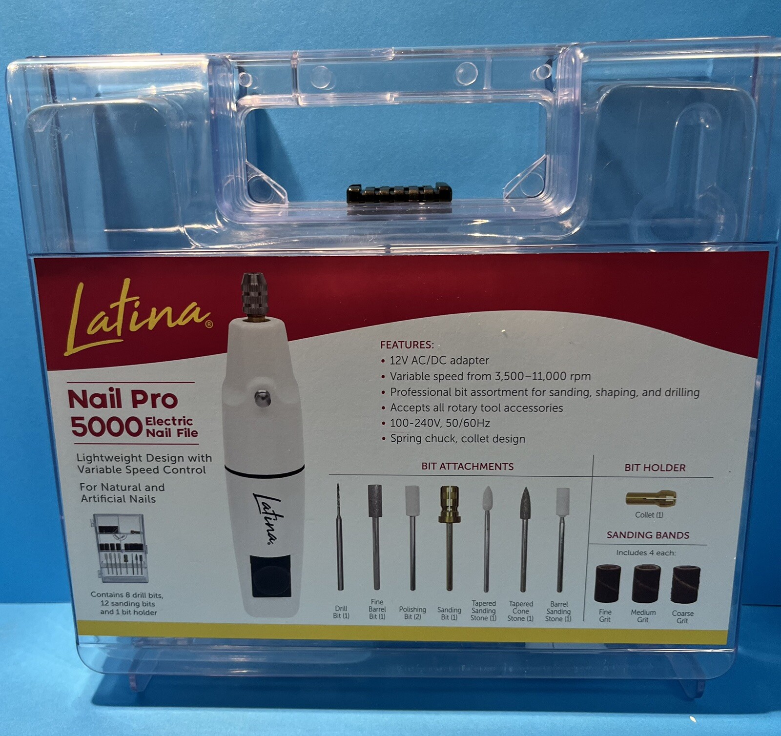 Latina Nail Pro 5000 Electric Nail File New In Box Free Shipping