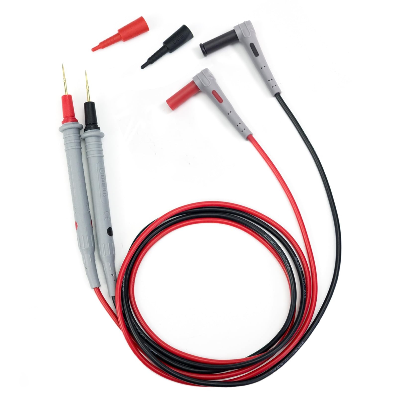 KAIWEETS Silicone Multimeter Test Leads with Gold-Plated Probes, 48 inch...