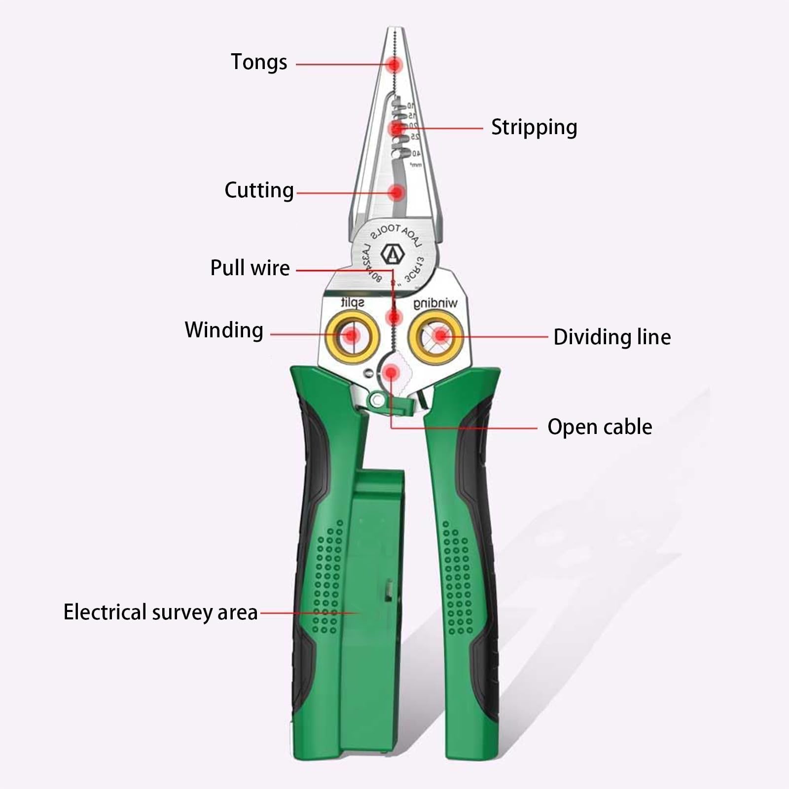 8-in-1 Wire Strippers with Electricity Measurement Function, Multi-Functional...