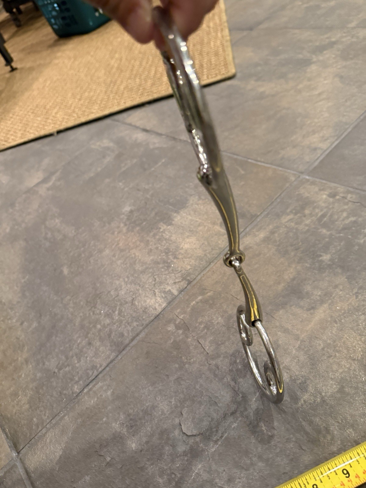 Beval bit Snaffle Horse Bit w/ Large Circular Rings, Loose Ring Style