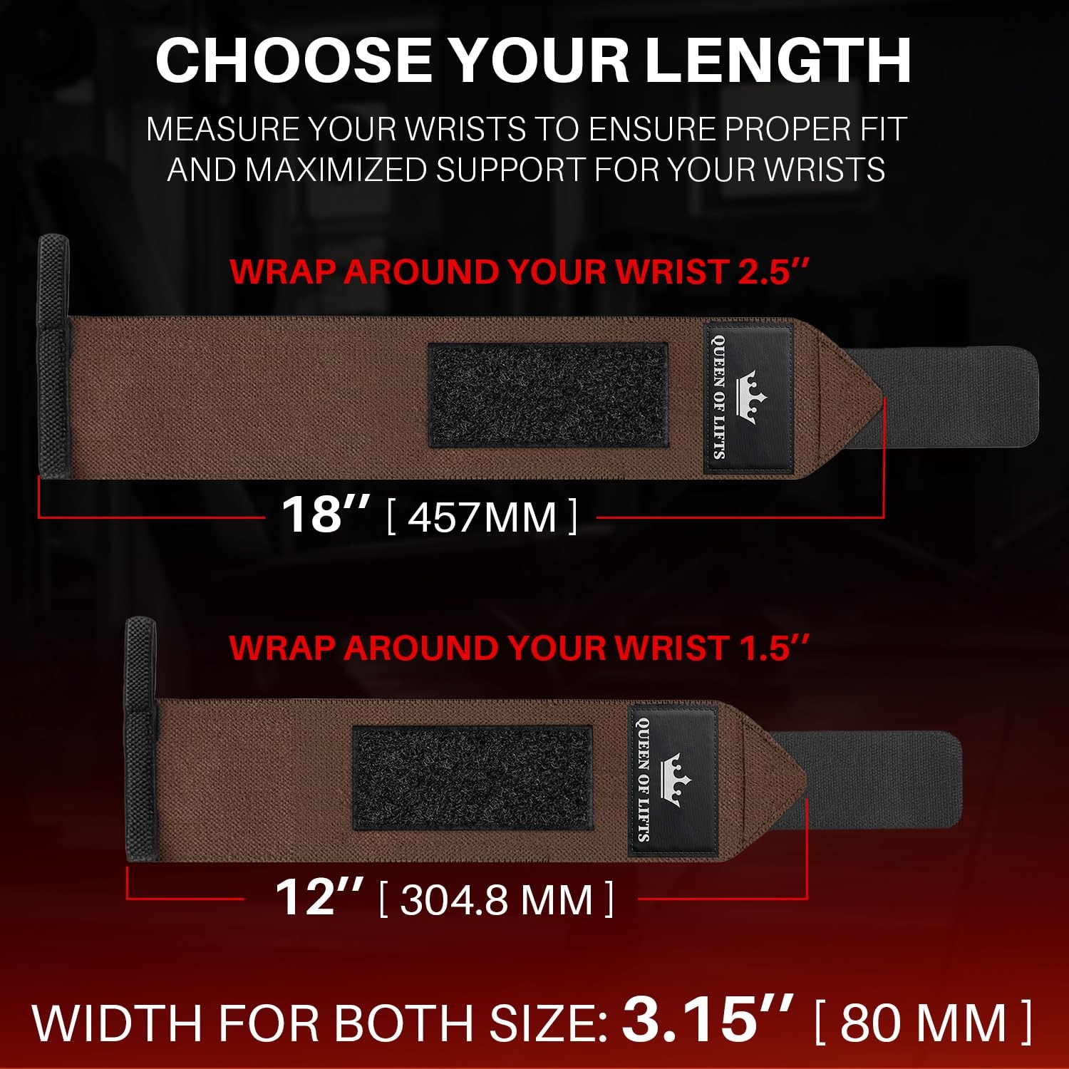 Weightlifting Wrist Wraps with Thumb Loop – 18 Inch HeavyDuty Support