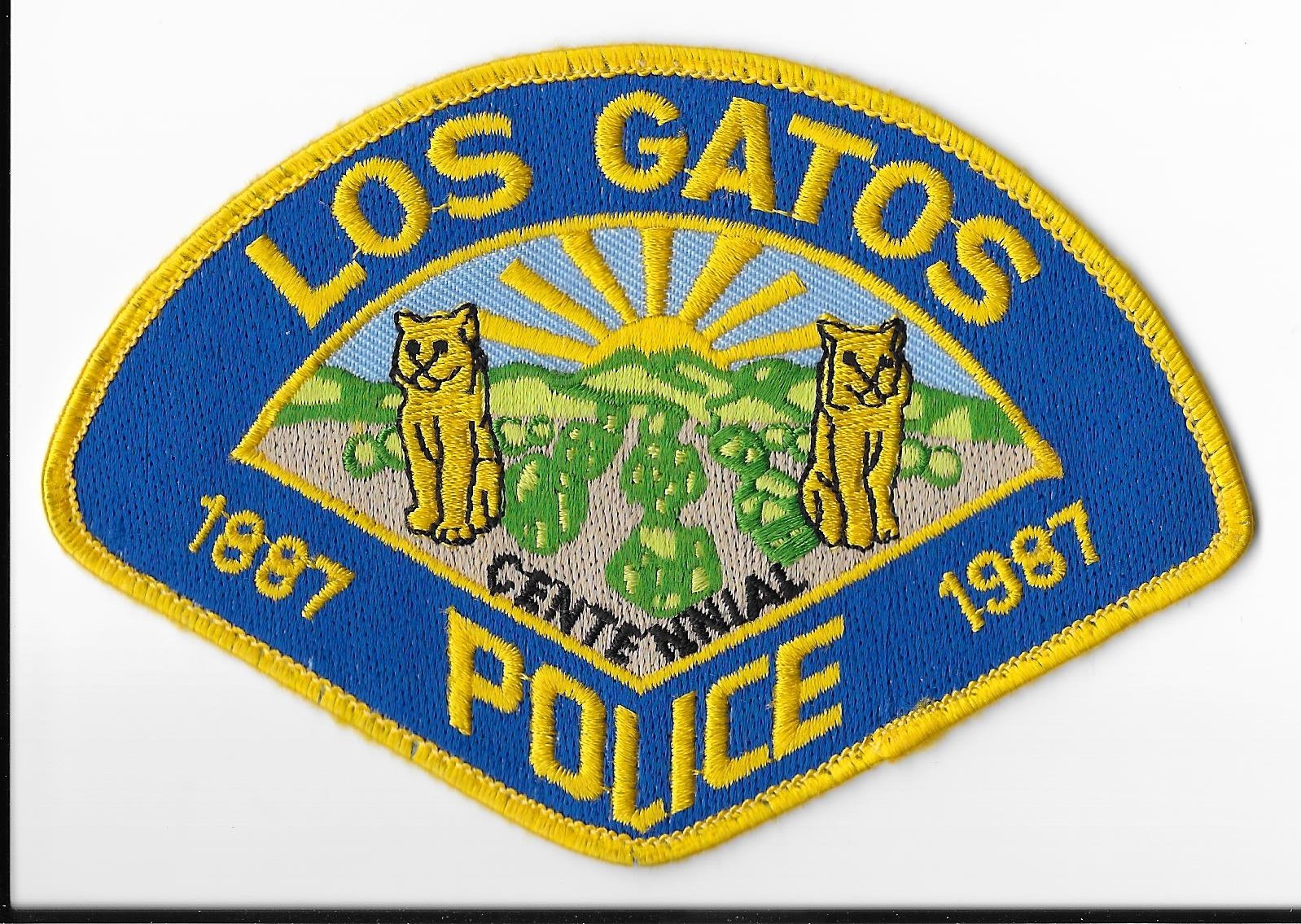Los Gatos Police Department, California Centennial Shoulder Patch V1