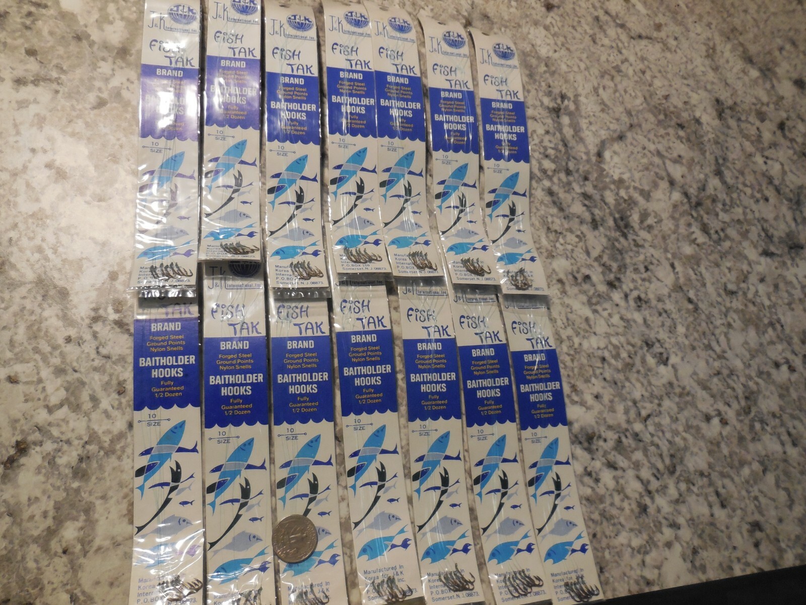 144 NEW SNELLED BAIT BAITHOLDER BRONZE  HOOKS SIZE 10 --- 24 PACKAGES OF 6 EACH