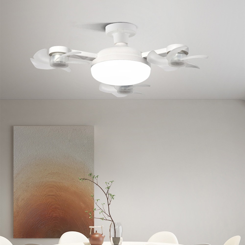 Adjustable LED Ceiling Fan Light with Remote Control for Living Room or Bedroom