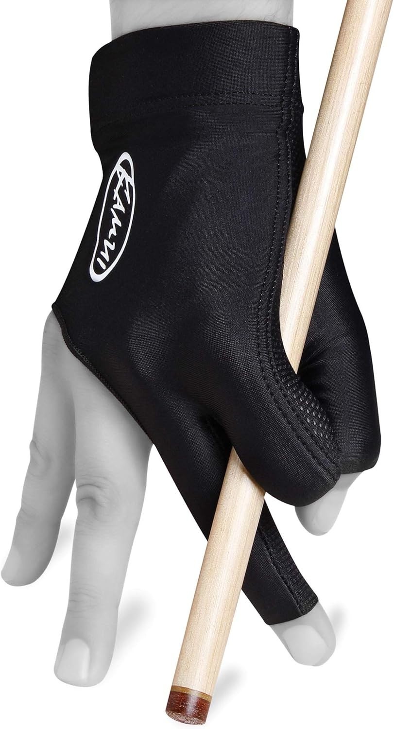 Compact Black Billiard Glove - Quick-Dry & Slip-Resistant for Right Hand Use