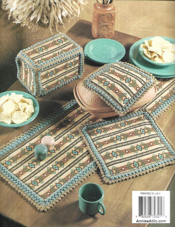 NEW CROCHET PUNCHED FABRIC KITCHEN SET 7 DESIGNS