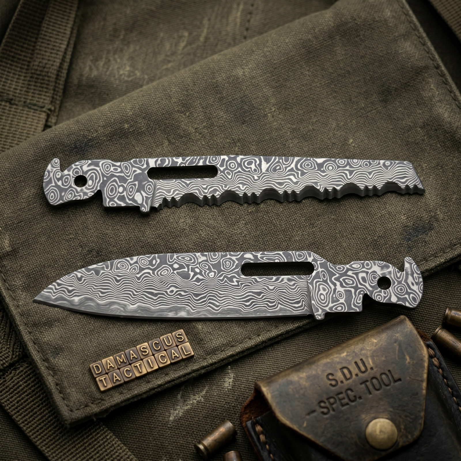 Custom VG10 Damascus Blade for Leatherman FREE P2/P4/ARC – CNC, 60HRC
