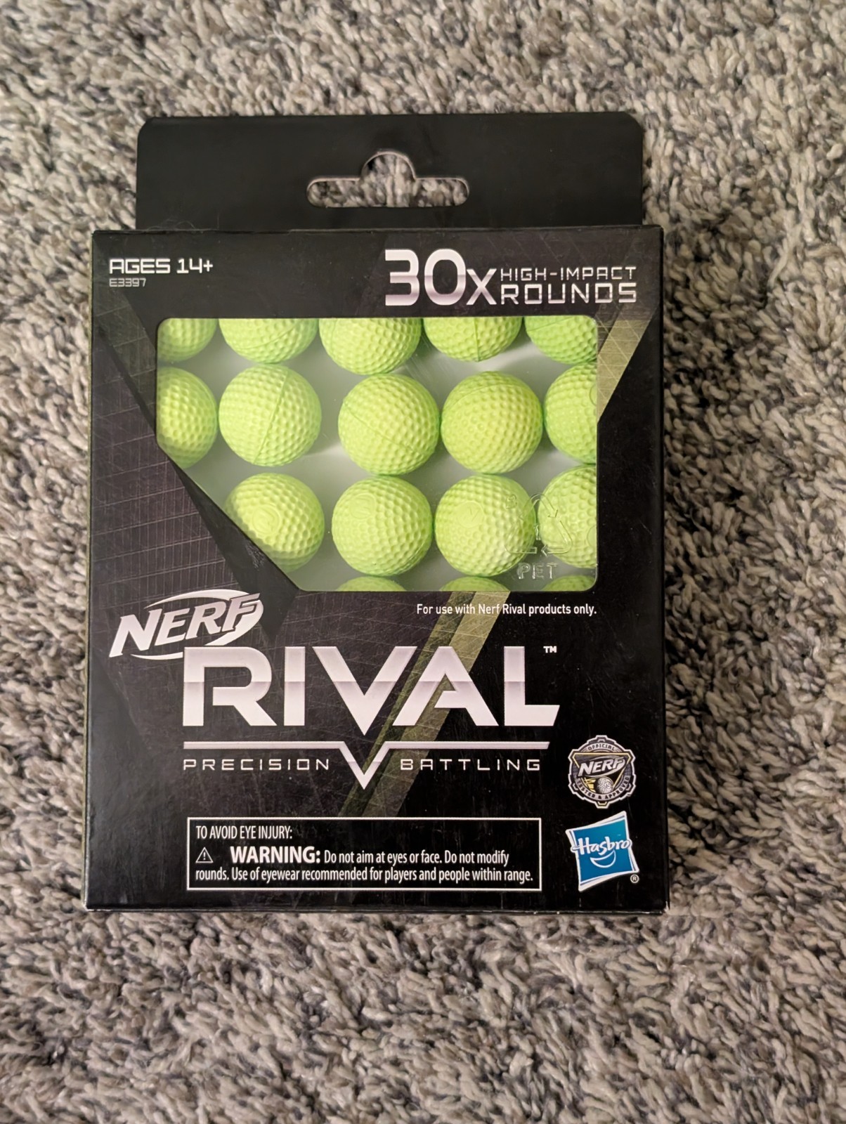 NERF Rival Refill Ball - Yellow (30x High-Impact Rounds) E3397 New In Box