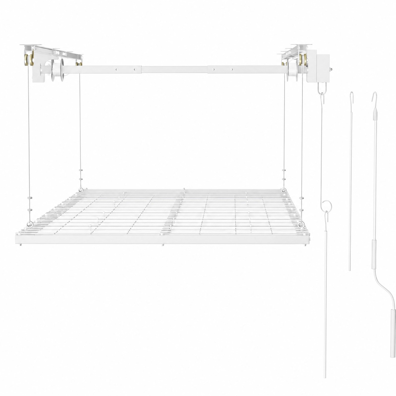 4x8 ft/ 4x4 ft Overhead Garage Lifting Storage Rack Ceiling Rack Garage Storage