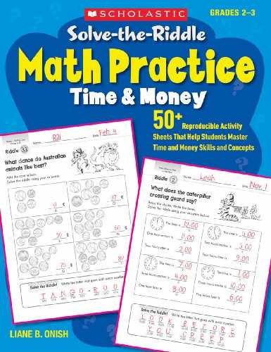 Solve-the-Riddle Math Practice: Time & - Paperback, by Onish Liane B - Very Good