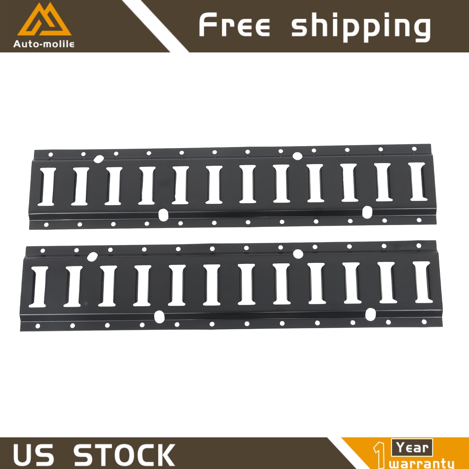 For Vans Trucks ATV 8 Pack 2' E Track Tie Down Rail System Heavy Loads Durable