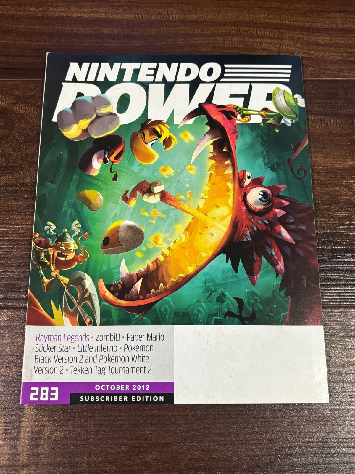 Nintendo Power Magazine Volume 283 October 2012 Attached Poster Rayman Legends