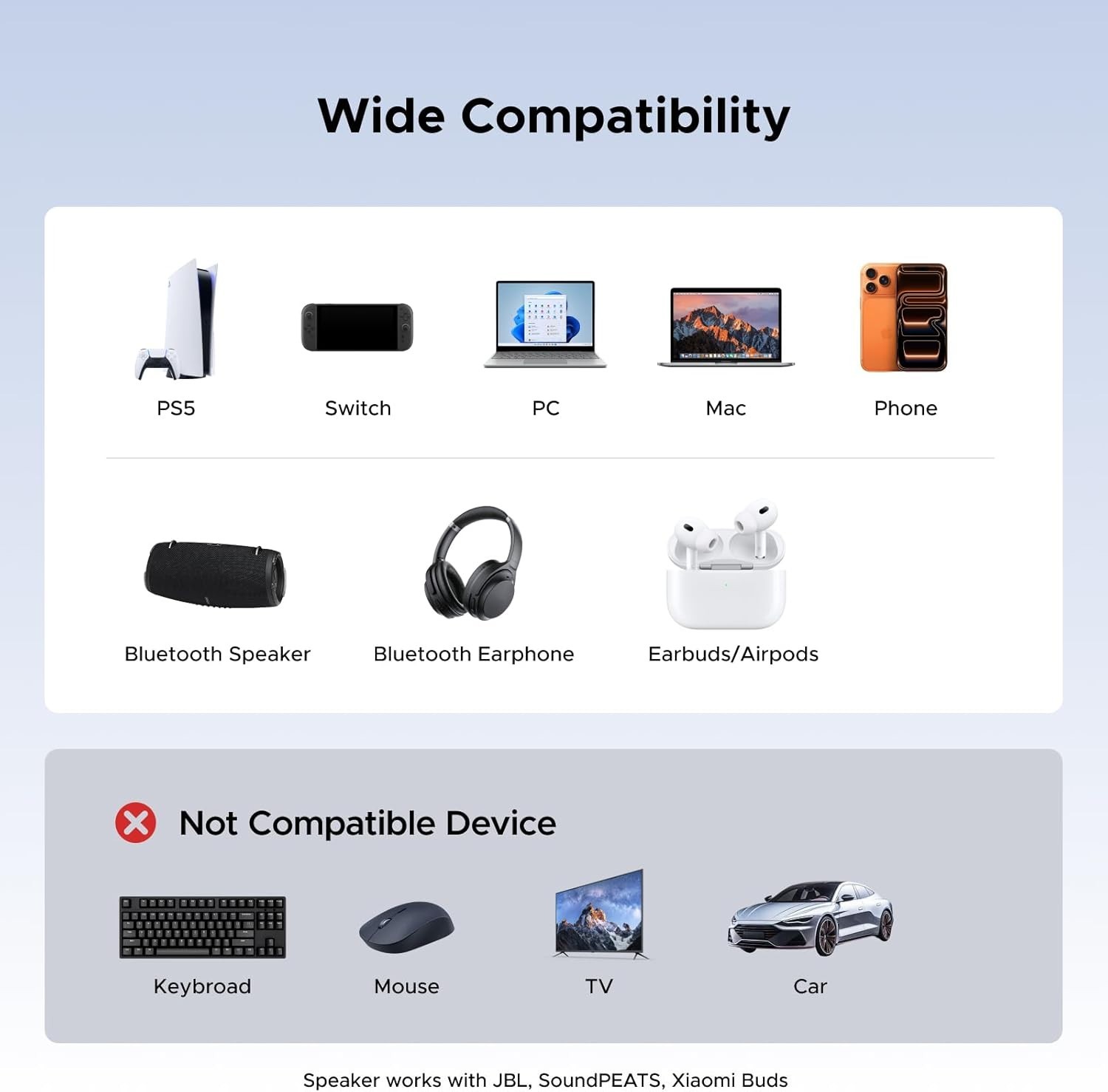 Bluetooth 6.0 Transmitter with aptX HD