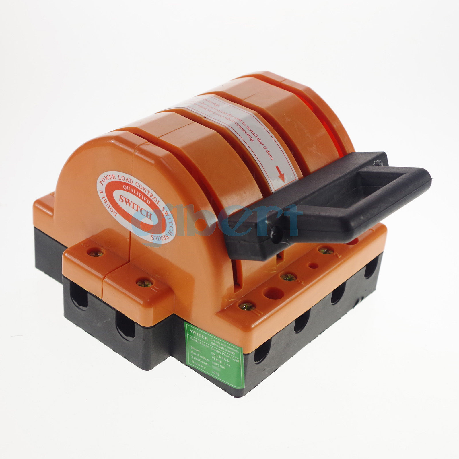 4 Pole 60A Double 220/380V Throw Knife Disconnect Switch NEW Plastic Refractory