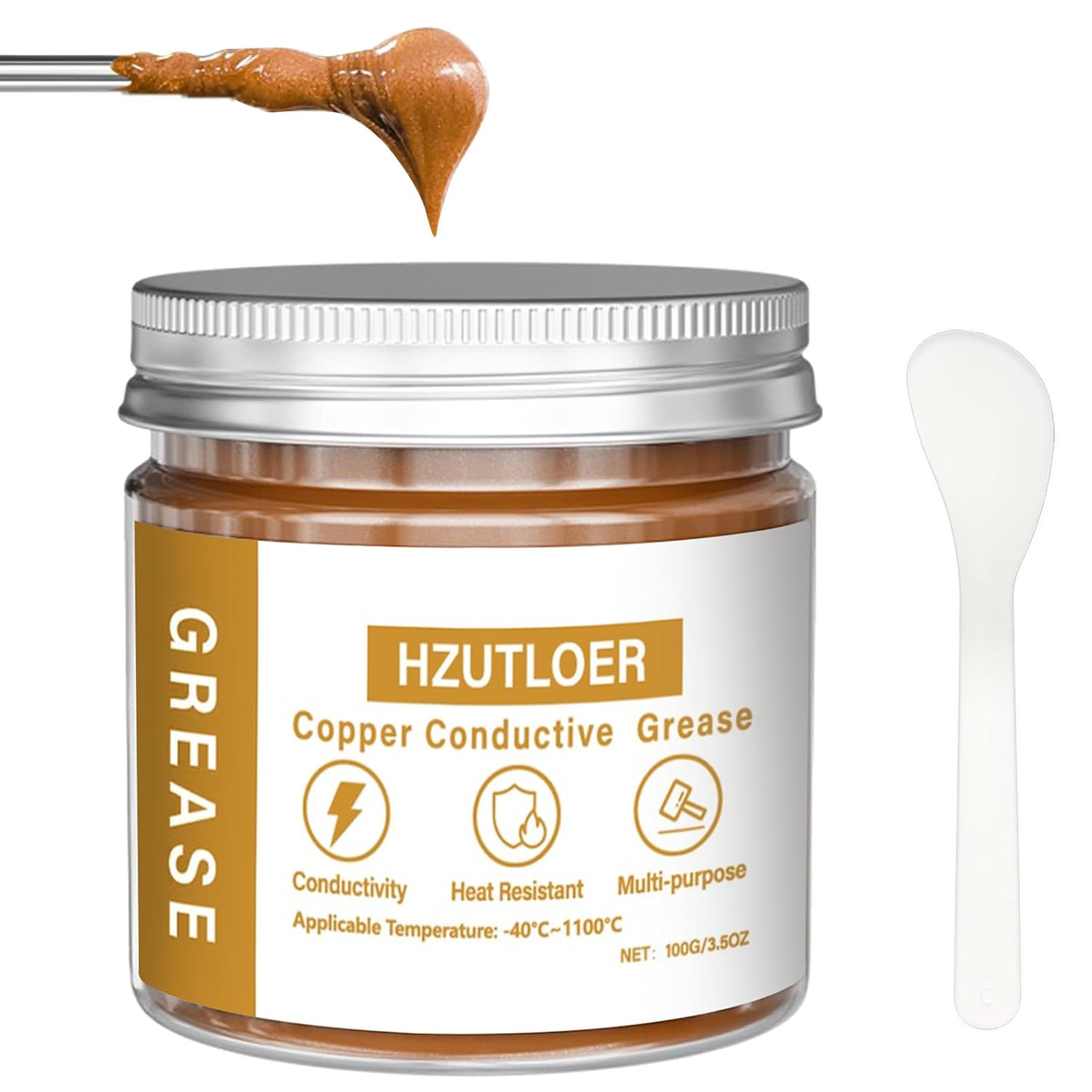 Copper Conductive Grease,100G anti Arcing Conductive Paste for Automotive,Power