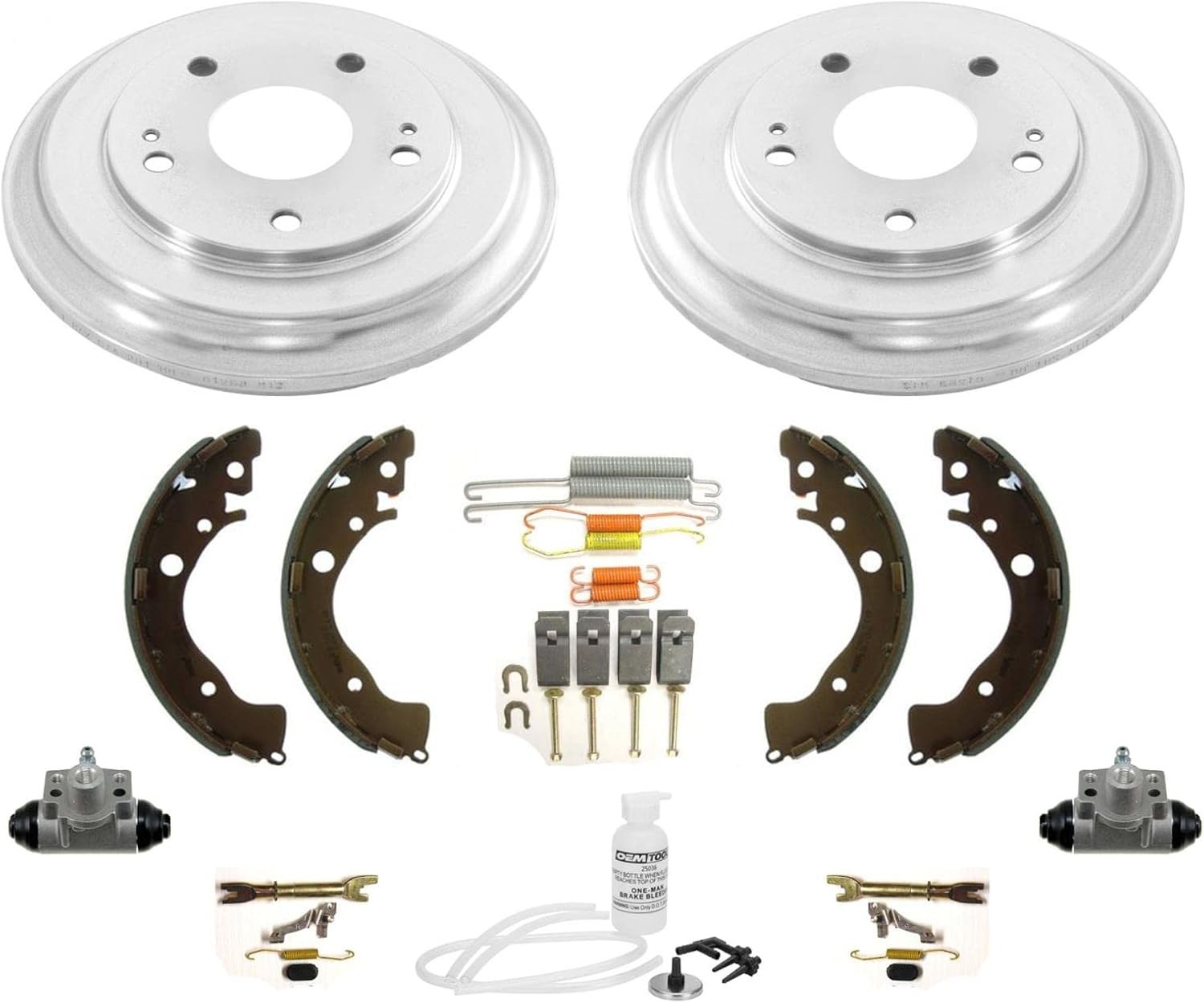Rear Drums Brake Shoes Cylinders Spring 9pc Kit Replacement Part for Honda Civic