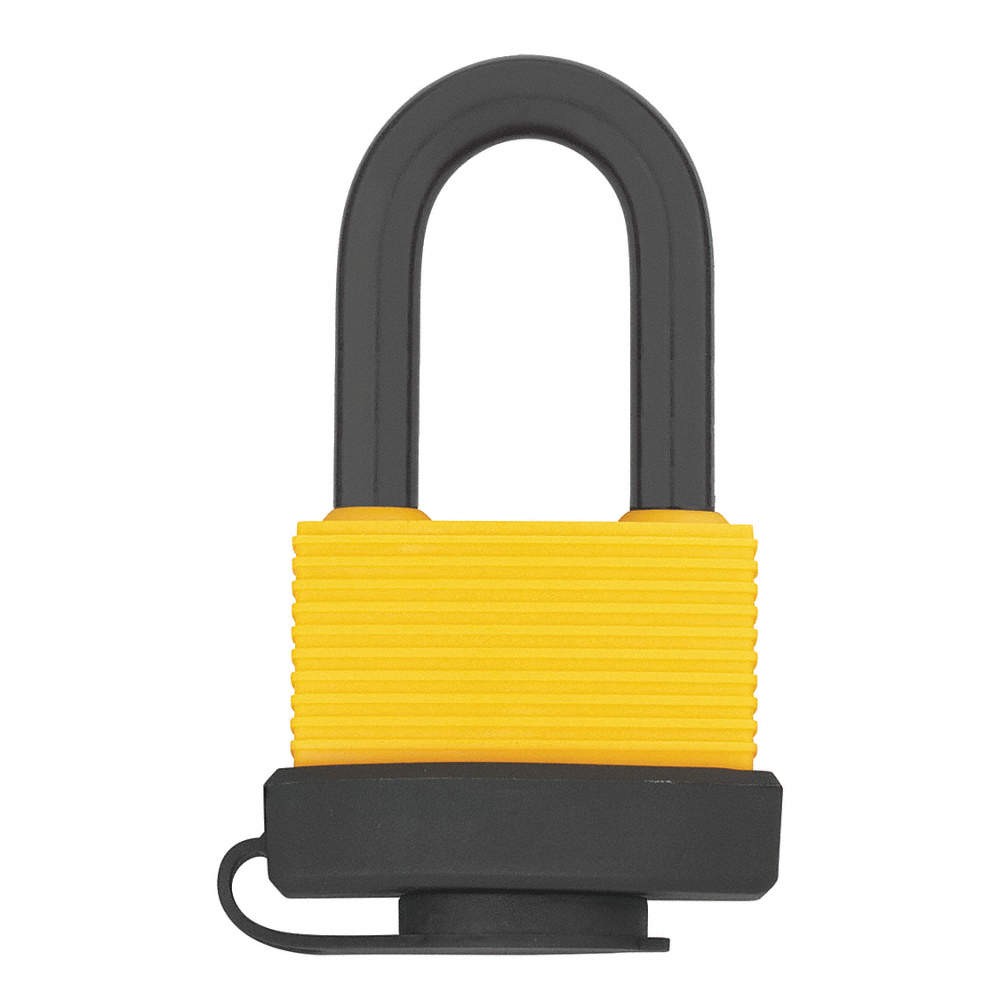 GRAINGER APPROVED 48JP99 Keyed Padlock, 13/16 in,Rectangle,Silver 48JP99