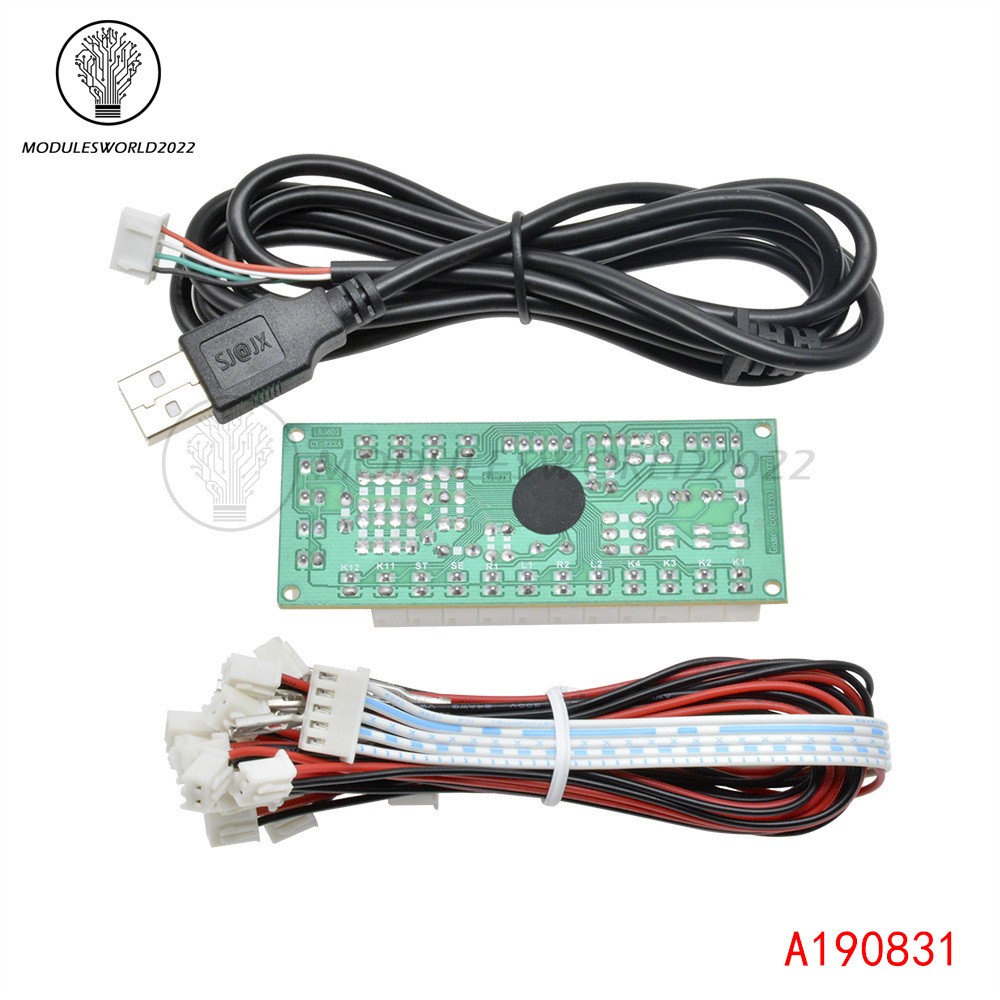 Zero Delay Arcade USB Encoder PC to Joystick Button For MAME Fight Stick Control