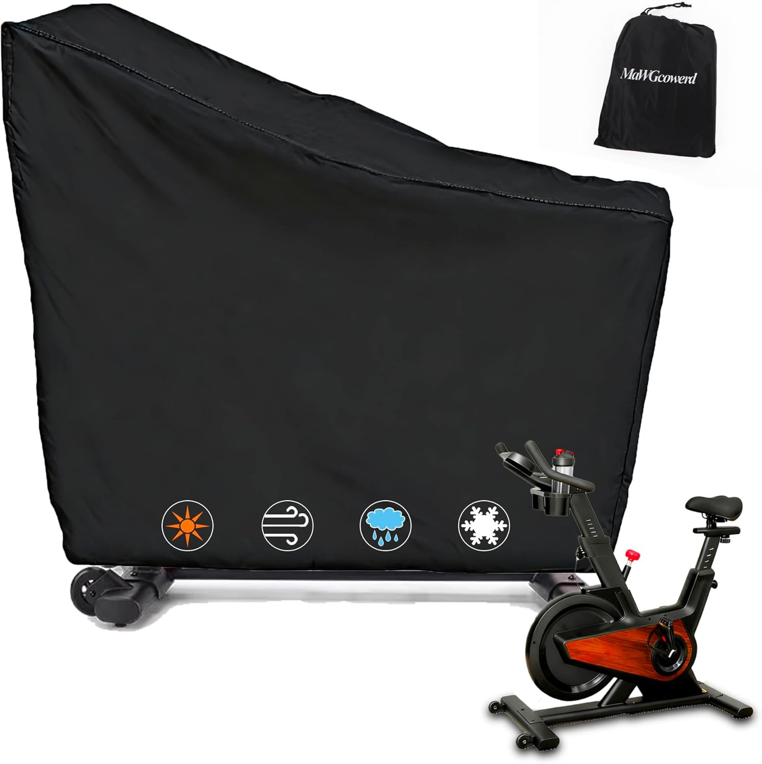 Exercise Bike Cover, Upright Indoor Cycling Protective Cover, Oxford Waterproof
