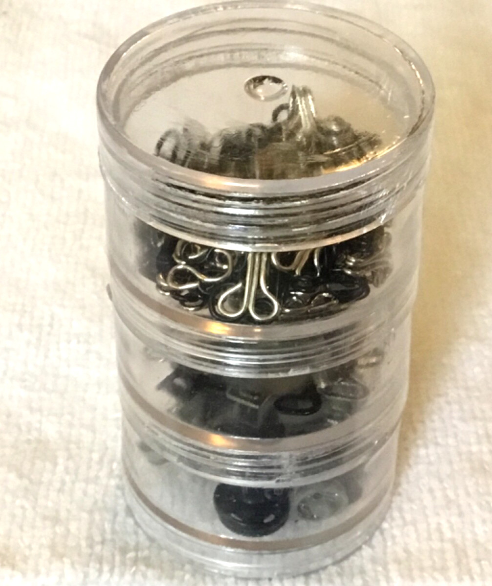 Sewing Closures in 3-Tiered Screw Together Round Hard Plastic Case Sew Fabric