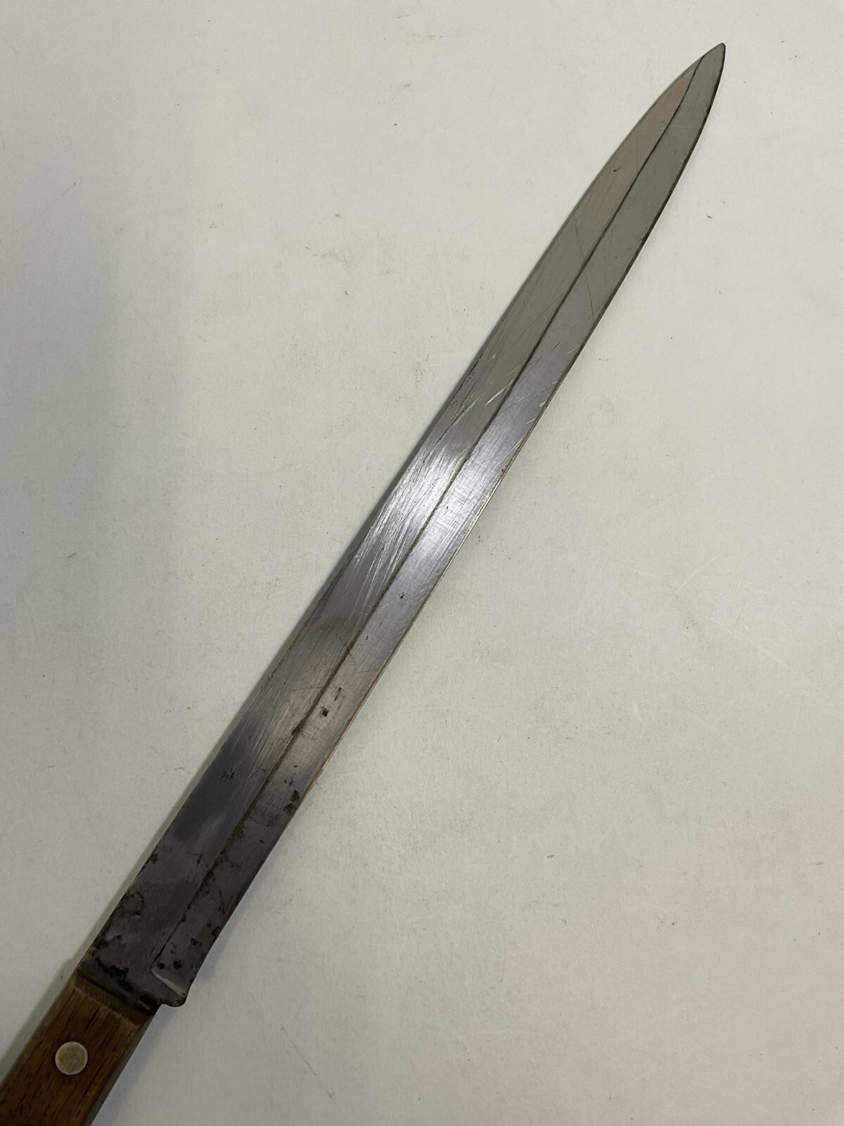 Vintage Flint USA Vanadium 15” Steel Carving Knife 10” Blade PreownedKitchenCom