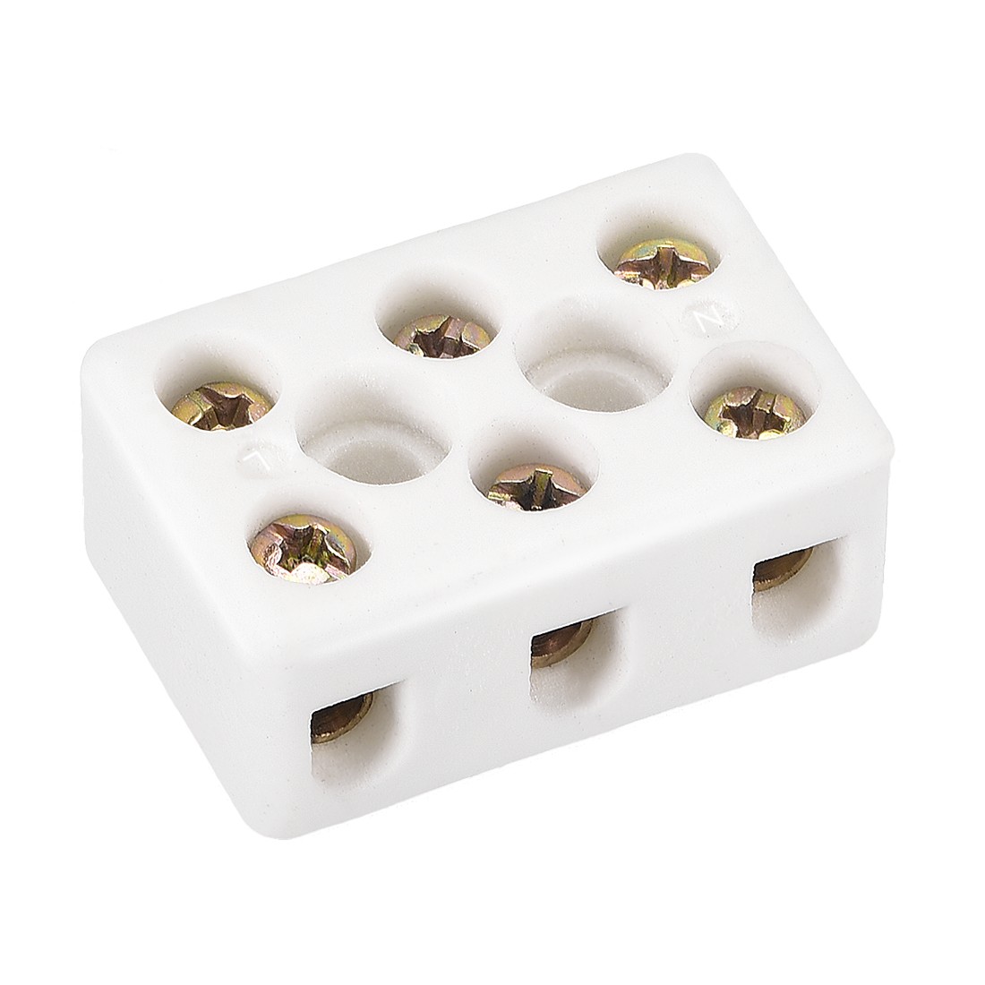 3 Way Ceramics Terminal Blocks High Temp Porcelain Ceramic Connectors 31x20x14mm