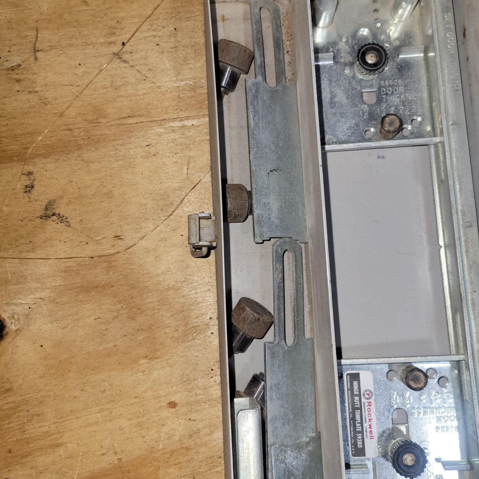 Rockwell Hinge Butt Template 59380 Door Mortise Jig Kit COMPLETE w/ Case &...