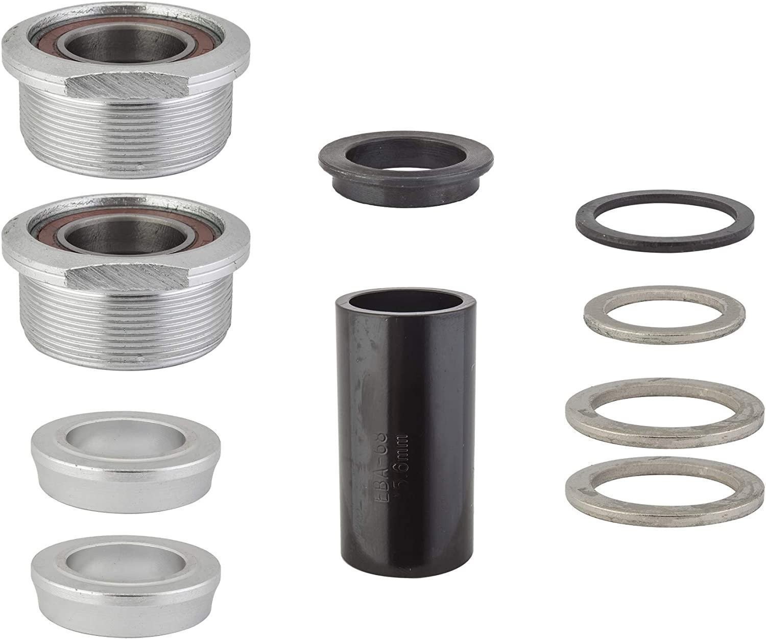 Black Ops 19mm Euro MX Bottom Bracket w/Bearings, Silver