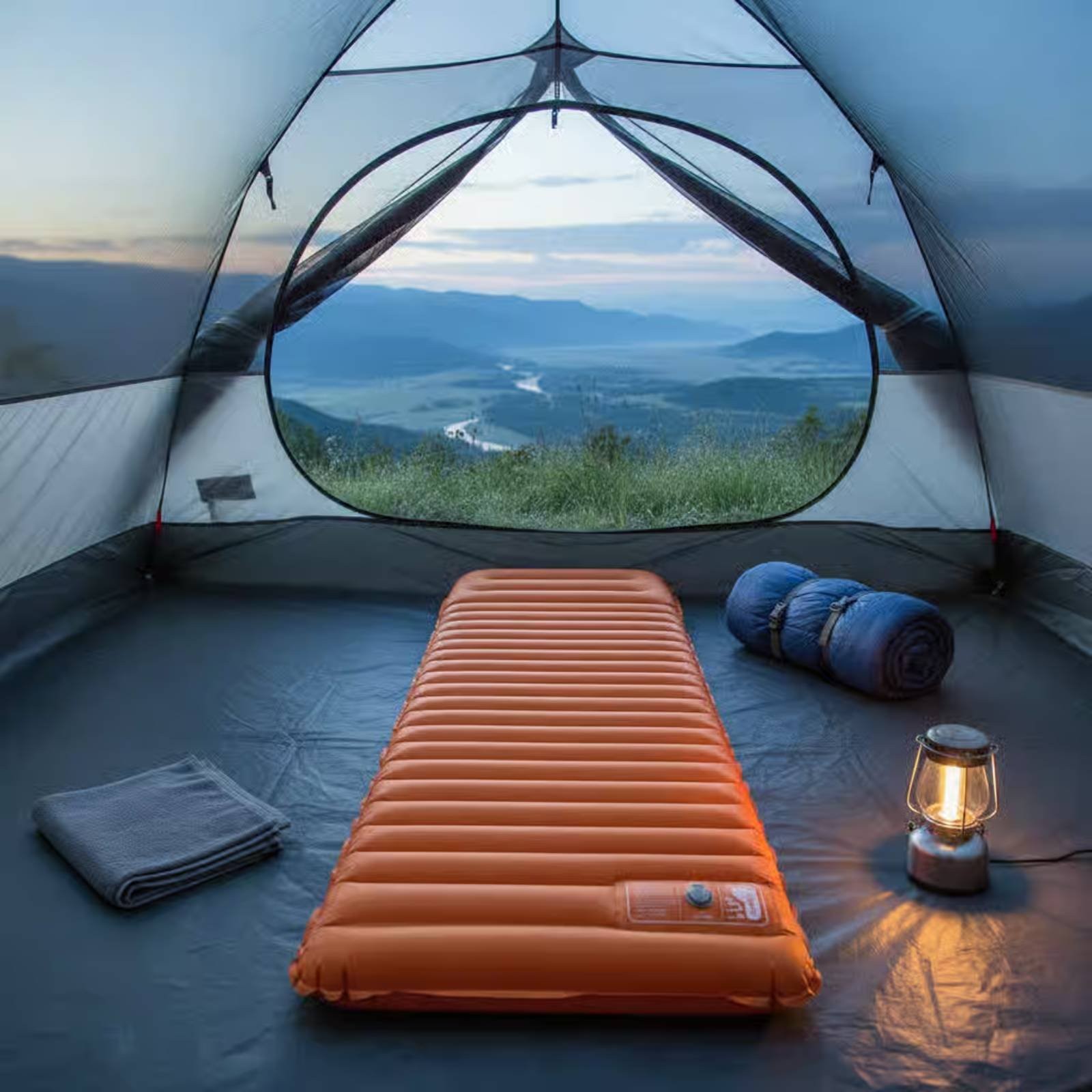 Automatic Inflating Sleeping Pad Portable Camping Mattress Space-Saving